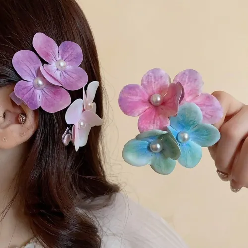Sweet Pearl Flower Hair Clips (1 pc)